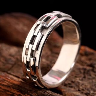 Handmade Thailand Silver Garnesh Ring