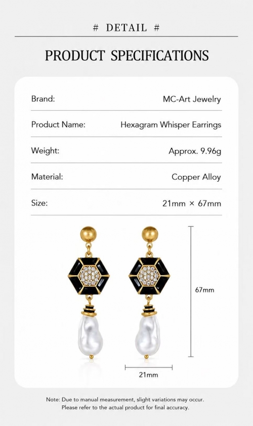 Hexagram Whisper Earrings
